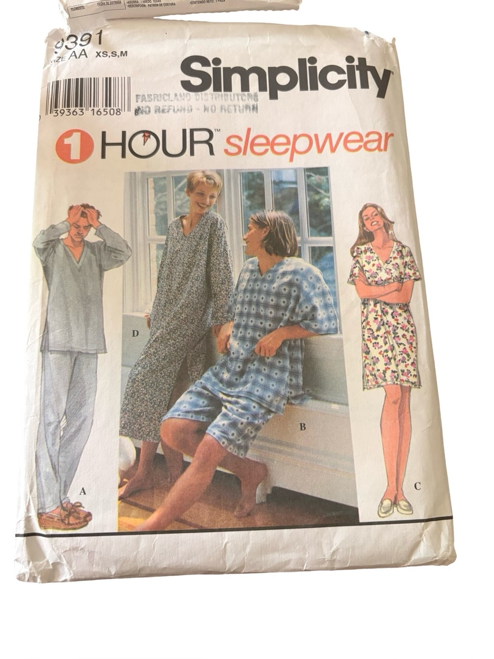 Vintage Simplicity 9391 Sleepwear Sewing Pattern | Misses Men’s Teens Pajamas